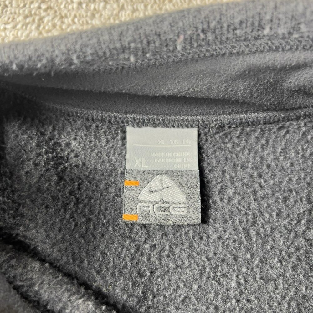 Vintage Nike ACG Full Zip Fleece Over Sized Jacket Gray Women’s Size XL - Picture 3 of 7